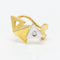 Boucles d'oreilles Boucles d’oreilles triangle en or bicolore 18 ct et diamants 58 Facettes D359695LF