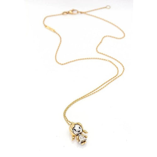 Collier BERTANI - Collier pendentif en or rose et or blanc 18 ct diamant 58 Facettes D359670LF