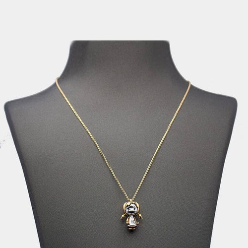 Collier BERTANI - Collier pendentif en or rose et or blanc 18 ct diamant 58 Facettes D359670LF