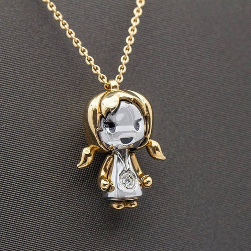 Collier BERTANI - Collier pendentif en or rose et or blanc 18 ct diamant 58 Facettes D359670LF