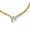 Collier Collier deux ors en or jaune et blanc 18 carats avec diamant 58 Facettes D359708LF