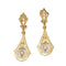 Boucles d'oreilles Boucles d’oreilles vintage en or jaune 18 carats et diamants 58 Facettes D359876JC