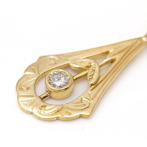 Boucles d'oreilles Boucles d’oreilles vintage en or jaune 18 carats et diamants 58 Facettes D359876JC