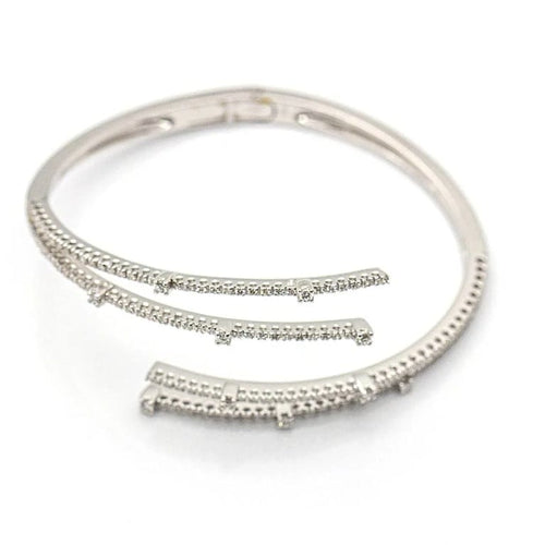 Bracelet RAY - Bracelet rigide en or blanc 18 ct et diamants 58 Facettes D359739LF