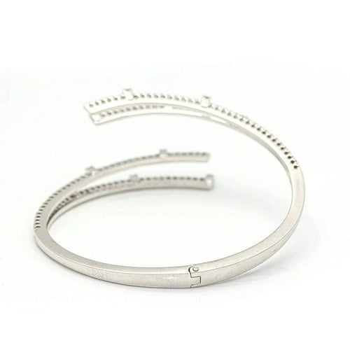 Bracelet RAY - Bracelet rigide en or blanc 18 ct et diamants 58 Facettes D359739LF