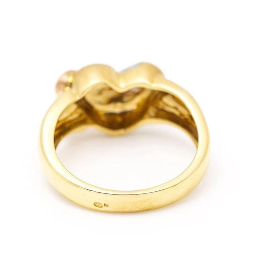 Bague 55 Bague Cœur - Bague en or jaune, rose et blanc 18 kt et diamants 58 Facettes D359898JC