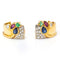 Boucles d'oreilles Boucles d'oreilles en or jaune et blanc 18 ct avec diamants et pierres 58 Facettes D359900JC