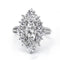 Bague 57 Bague en or blanc 18 carats sertie de diamants 58 Facettes D359902JC