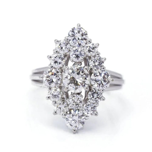 Bague 57 Bague en or blanc 18 carats sertie de diamants 58 Facettes D359902JC