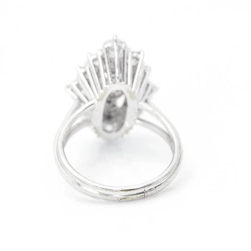 Bague 57 Bague en or blanc 18 carats sertie de diamants 58 Facettes D359902JC