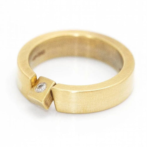 Bague 54.5 Niessing Reverse - Bague en or jaune 18 carats et diamant 58 Facettes D359998JC