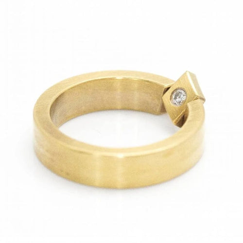 Bague 54.5 Niessing Reverse - Bague en or jaune 18 carats et diamant 58 Facettes D359998JC