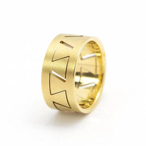 Bague 53 Niessing Meandro - Bague unisexe en or jaune 18 kt 58 Facettes D359983JC