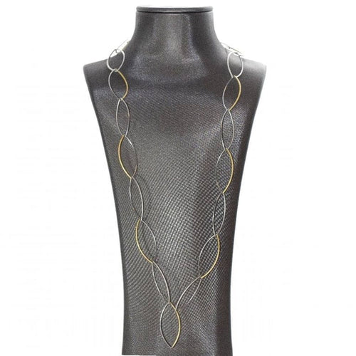 Collier Carl Dau - Collier en or jaune 18 kt et acier 58 Facettes D359994JC