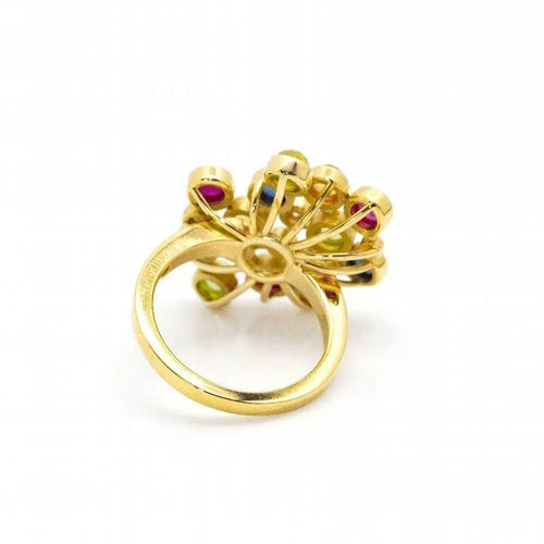 Bague 56.5 Color Bubbles - Bague en or jaune 18 carats et diamants 58 Facettes D360262JE