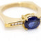Bague 55 KLASH - Bague en or jaune 18 ct avec saphir et diamants 58 Facettes D360264JE