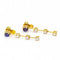 Boucles d'oreilles Ceylan - Boucles d'oreilles en or jaune 18 ct, diamants et saphirs 58 Facettes D360286JE