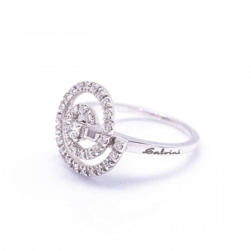 Bague 54 Salvini - Bague spirale en or blanc 18 carats et diamants 58 Facettes D360367CS