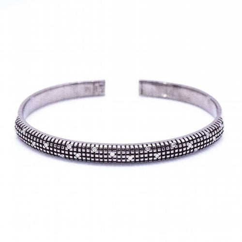 Bracelet Damiani - Bracelet en or blanc rhodié noir 18 kt et diamants 58 Facettes D360374CS