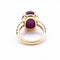 Bague 47.5 Bague en or rose - Rubis cabochon et tsavorites 58 Facettes D360369CS