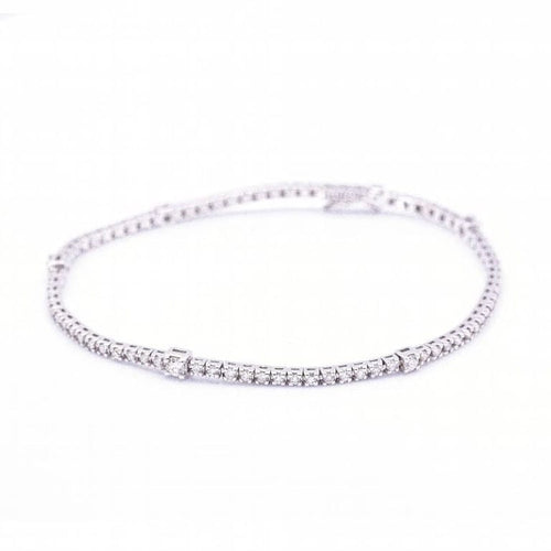 Bracelet Damiani - Bracelet rivière en or blanc 18 kt et diamants 58 Facettes D360377CS