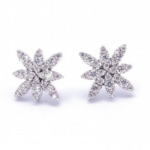Boucles d'oreilles Pasquale Bruni Guirlanda - Boucles d'oreilles en or blanc 18 carats et diamants 58 Facettes D360378CS