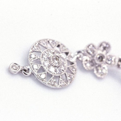 Boucles d'oreilles Sunny - Boucles d’oreilles en or blanc 18 carats et diamants 58 Facettes D360396CS