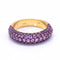 Bague 55 Bague en or rose 18 carats mat sertie de saphirs roses 58 Facettes D360394CS
