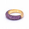 Bague 55 Bague en or rose 18 carats mat sertie de saphirs roses 58 Facettes D360394CS