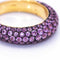 Bague 55 Bague en or rose 18 carats mat sertie de saphirs roses 58 Facettes D360394CS