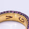 Bague 55 Bague en or rose 18 carats mat sertie de saphirs roses 58 Facettes D360394CS