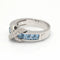 Bague 56 CENTOVENTUNO - Bague en or blanc 18 carats avec diamants et topazes bleues 58 Facettes D360500FJ