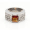 Bague 54.5 Carrera y Carrera - Bague en or blanc 18 ct sertie d’une citrine 58 Facettes D360526FJ