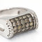 Bague 54 CENTOVENTUNO - Bague en or blanc 18 kt et diamants champagne 58 Facettes D360527FJ