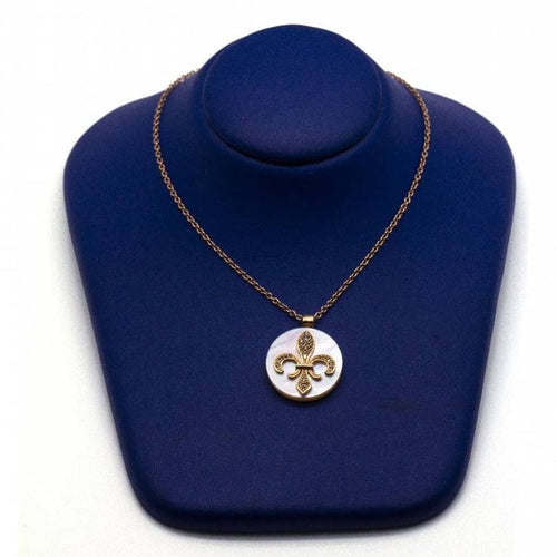 Collier Collier - Pendentif en or rose 18 carats, nacre et diamants 58 Facettes D360910FV
