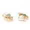 Boucles d'oreilles Boucles d’oreilles Fleur Nouveau en or jaune 18 ct et platine, diamants 58 Facettes D361032JC