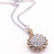 Collier Collier fleur de tournesol en or rose et or blanc 18 carats et diamants 58 Facettes D360911FV