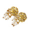 Boucles d'oreilles Keshi 1900 - Boucles d'oreilles Novecentismo en or jaune 18 carats, diamants et perles 58 Facettes D361018JC