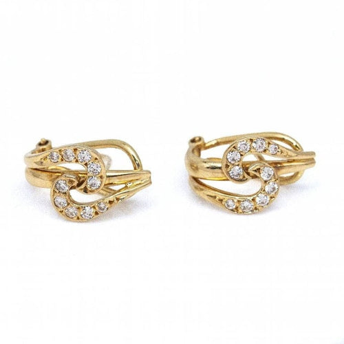 Boucles d'oreilles Boucles d'oreilles - Or jaune 18 carats et diamants taille brillant 58 Facettes D361042JC