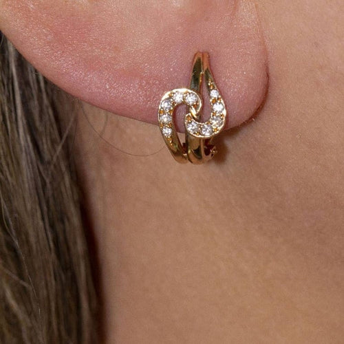 Boucles d'oreilles Boucles d'oreilles - Or jaune 18 carats et diamants taille brillant 58 Facettes D361042JC