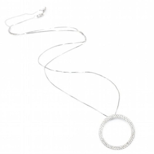 Collier Collier Cercle de vie en or blanc 18 carats et diamants 58 Facettes D361163SP