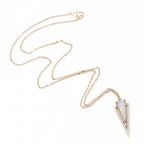 Collier LANZA - Collier en or rose 18 carats, diamants et nacre 58 Facettes D361160SP