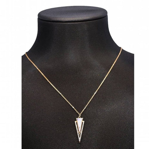 Collier LANZA - Collier en or rose 18 carats, diamants et nacre 58 Facettes D361160SP