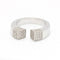 Bague 55 Bague pavée carrée en or blanc 18 ct et diamants 58 Facettes D360525FJ