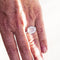 Bague 54 MIMI MILANO MIMI LUNA - Bague en or blanc 18 carats, diamants et pierre de lune 58 Facettes D361615UZ