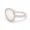 Bague 54 MIMI MILANO MIMI LUNA - Bague en or blanc 18 carats, diamants et pierre de lune 58 Facettes D361615UZ