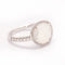 Bague 54 MIMI MILANO MIMI LUNA - Bague en or blanc 18 carats, diamants et pierre de lune 58 Facettes D361615UZ