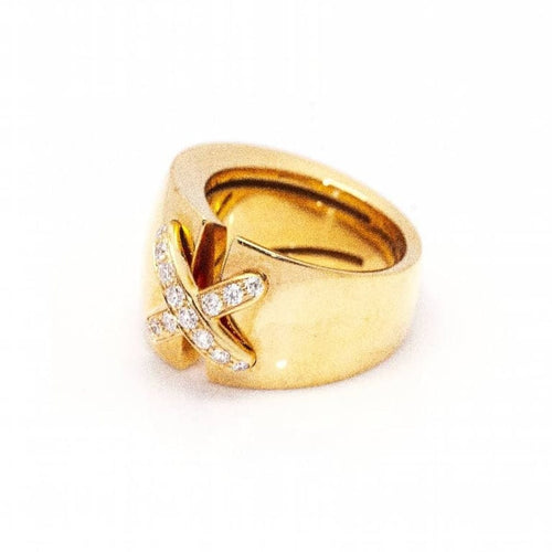 Bague 56 Chaumet Liens Croisés - Bague en or rose 18 carats et diamants 58 Facettes D361598UZ