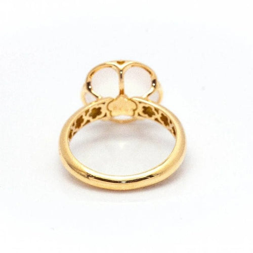 Bague 53 Pasquale Bruni Bon Ton - Bague fleur en or rose 18 carats et quartz blanc 58 Facettes D361619UZ