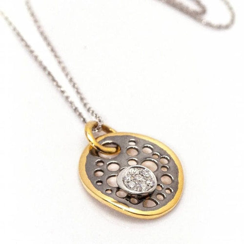 Collier Satelit - Collier en or bicolore 18 carats et diamants 58 Facettes D361623UZ